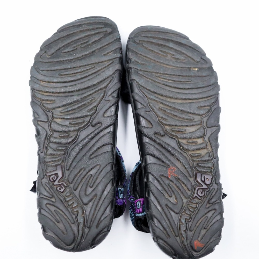 Vintage Teva Hurricane Hiking Sandals Womens 9 Purple Blue Geometric Strappy - Picture 6 of 11